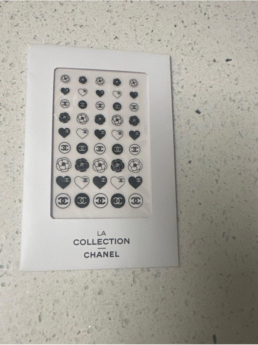 CHANEL Black and White Nail Decal Stickers La Collection
